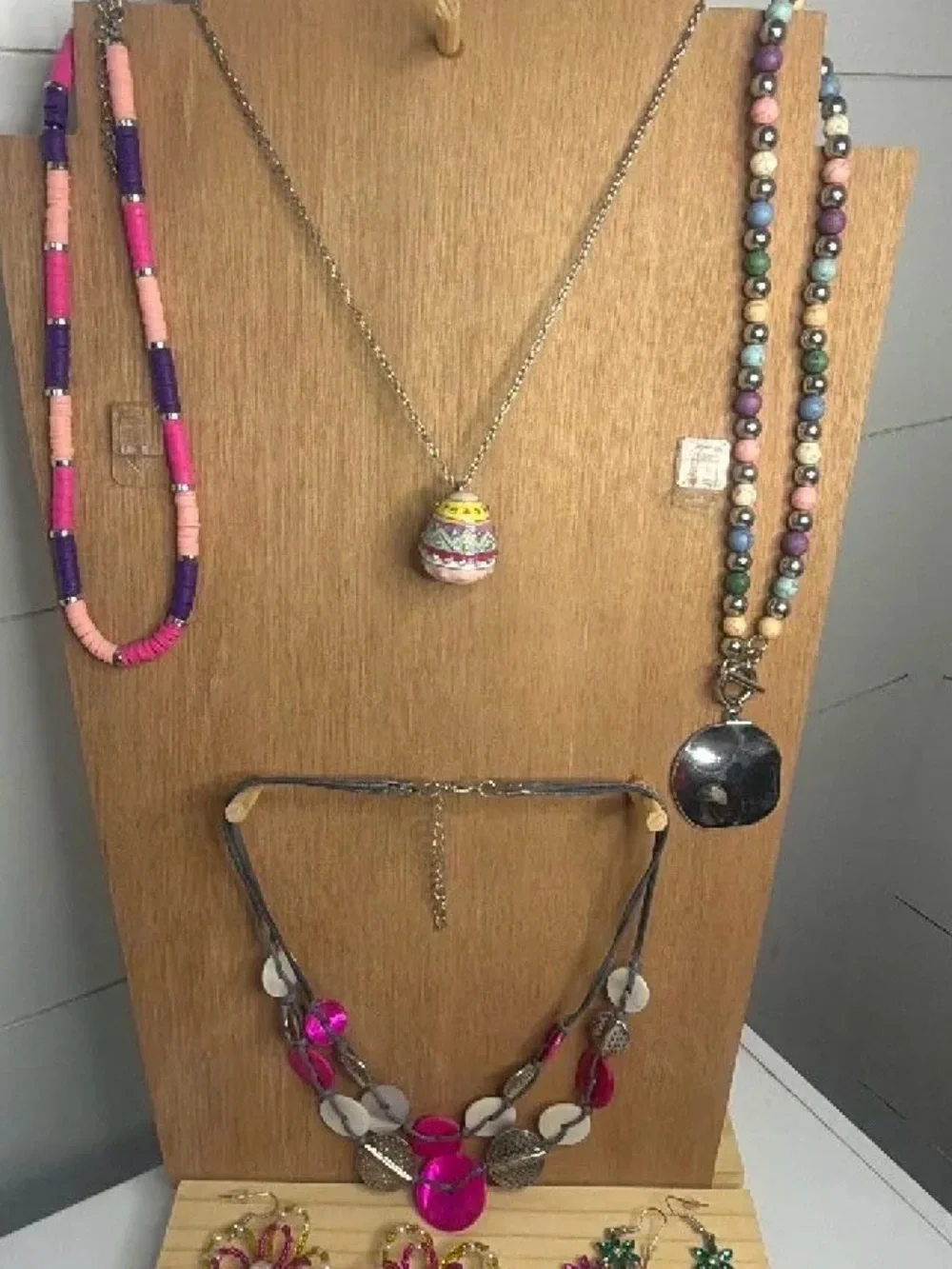 paparazzi Pink Purple Multi-Bead Layered Necklace Set